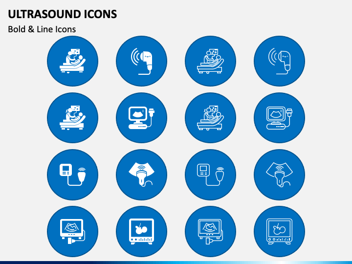 Ultrasound Icons PPT Slide 1