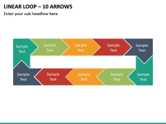 Linear Loop – 10 Arrows PPT Slide 2