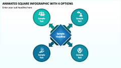 Animated Square Infographic with 4 Options PPT Slide 1
