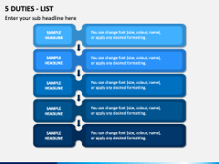 5 Duties List PPT Slide 1