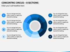 Concentric Circles – 8 Sections PPT Slide 1