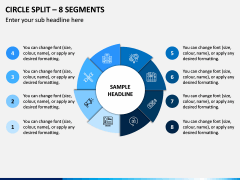 Circle Split – 8 Segments PPT Slide 1
