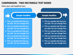 Comparison - Two Rectangle Text Boxes PPT Slide 2