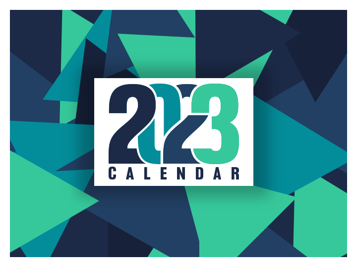 Creative Calendar 2023 Free PPT Slide 1