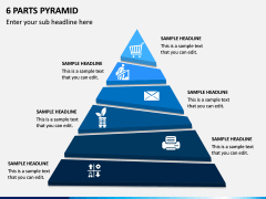 6 Parts Pyramid PPT Slide 1