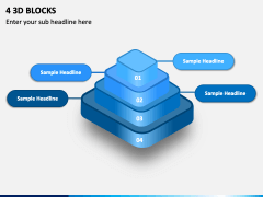 4 3d Blocks PPT Slide 1