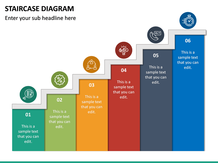 Staircase Diagram PowerPoint Template | SketchBubble