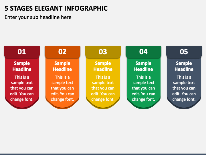 5 Stages Elegant Infographic PPT Slide 1