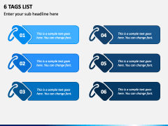 6 Tags List PPT Slide 1
