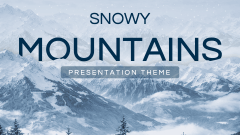 Snowy Mountains Theme PPT Slide 1