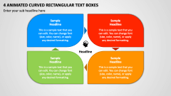 4 Animated Curved Rectangular Text Boxes PPT Slide 1