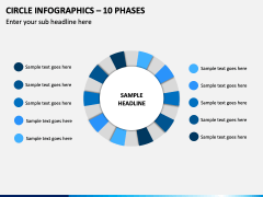 Circle Infographics – 10 Phases PPT Slide 1