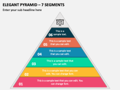 Elegant Pyramid - 7 Segments PPT Slide 2