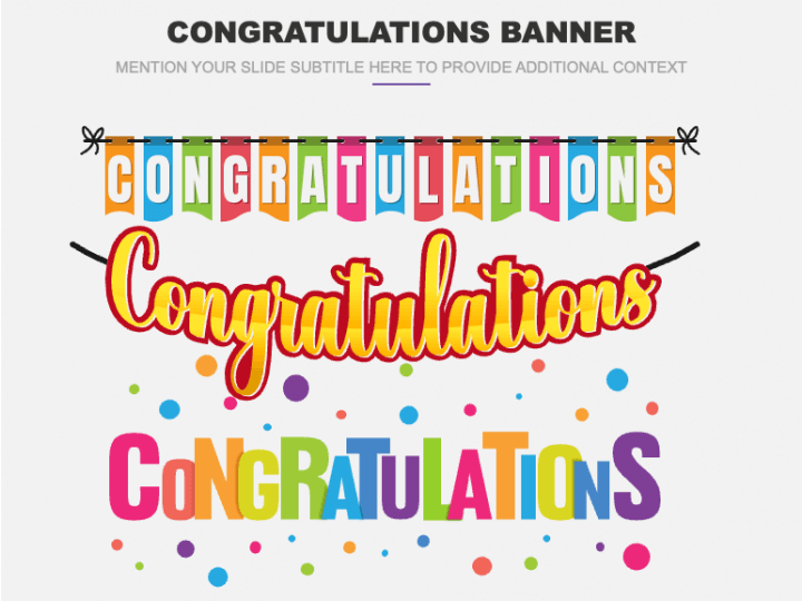 Congratulations Banner for PowerPoint and Google Slides - PPT Slides