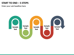 Start To End – 5 Steps PPT Slide 2