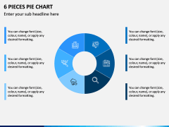 6 Pieces Pie Chart PPT Slide 1
