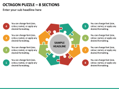 Octagon Puzzle – 8 Sections PPT Slide 2