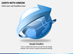 Earth with Arrow PPT Slide 2