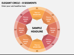 Elegant Circle - 8 Segments PPT Slide 1