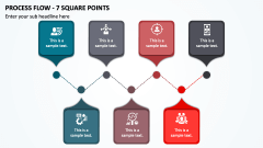 Process Flow - 7 Square Points PPT Slide 1
