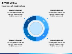 4 Part Circle PPT Slide 1