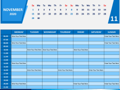 Calendar 2020 Weekly Schedule PPT Slide 11