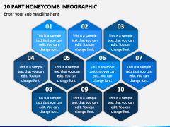 10 Part Honeycomb Infographic PPT Slide 2
