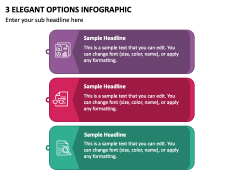 3 Elegant Options Infographic PPT Slide 2