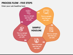 Process Flow - Five Steps PPT Slide 1