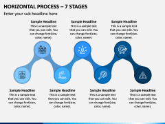 Horizontal Process - 7 Stages PPT Slide 1