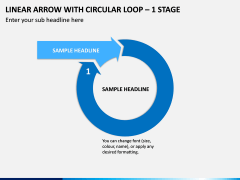 Linear Arrow With Circular Loop - 1 Stage PPT Slide 1