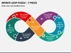 Infinite Loop Puzzle - 7 Pieces PowerPoint Template and Google Slides Theme