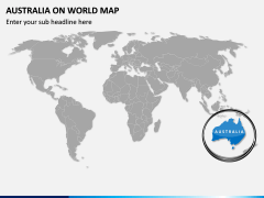 Australia on World Map PPT Slide 2