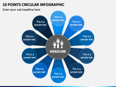 10 Points Circular Infographic PPT Slide 2