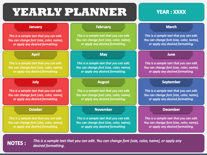 Yearly Planner PPT Slide 1