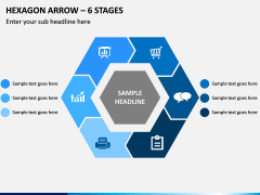 Hexagon Arrow - 6 Stages PPT Slide 1