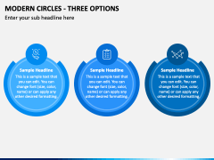 Modern Circles - Three Options PPT Slide 2
