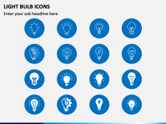 Light Bulb Icons PPT Slide 1