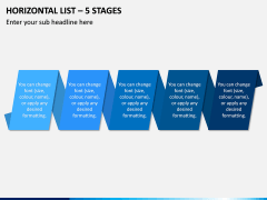 Horizontal List - 5 Stages PPT Slide 1