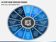 12 Step Wise Process Stages PPT Slide 1