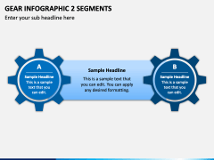 Gear Infographic 2 Segments PPT Slide 2