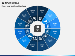12 Split Circle PPT Slide 1