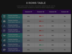 8 Rows Table Animated Presentation - SketchBubble