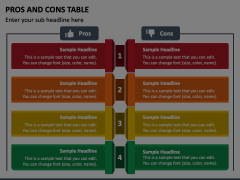 Pros and Cons Table Animated Presentation - SketchBubble