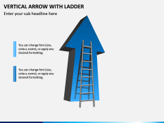 Vertical Arrow With Ladder PPT Slide 1