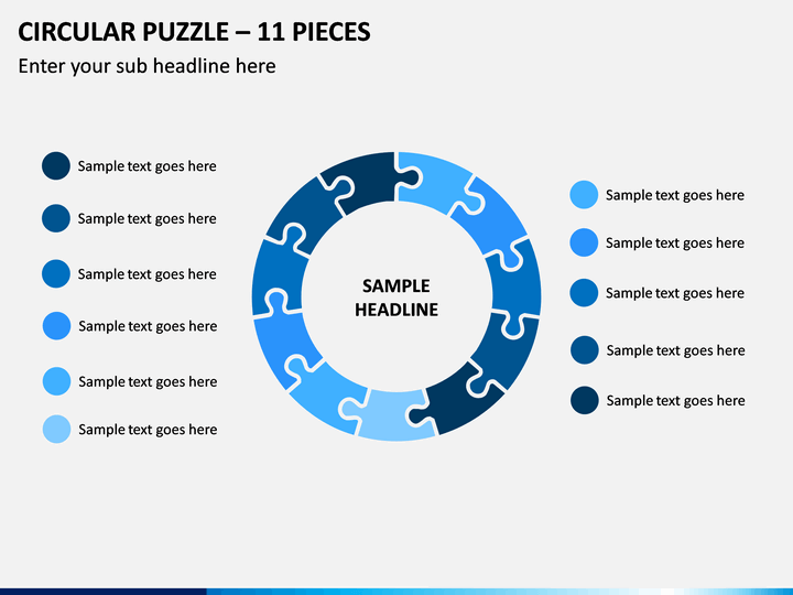 Circular Puzzle – 11 Pieces PPT Slide 1