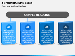 4 Option Hanging Boxes PPT Slide 2