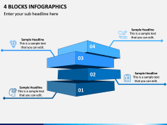 4 Blocks Infographics PPT Slide 1