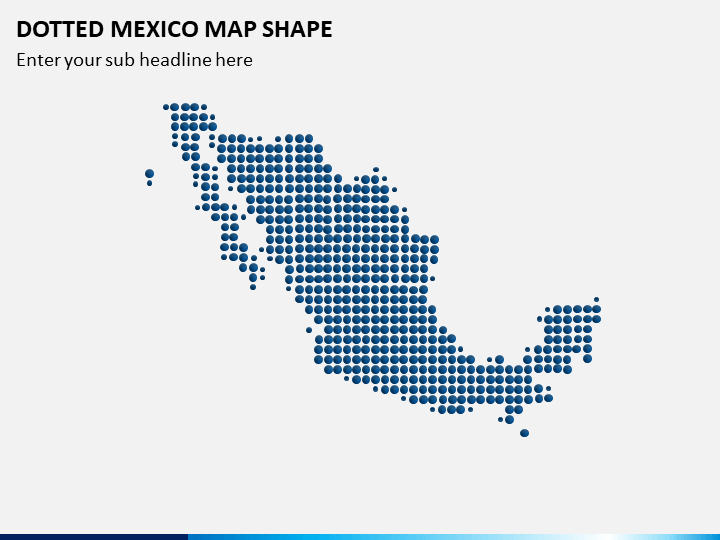 Dotted Mexico Map PPT Slide 1