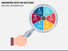 Magnifier with Six Sections PPT Slide 2